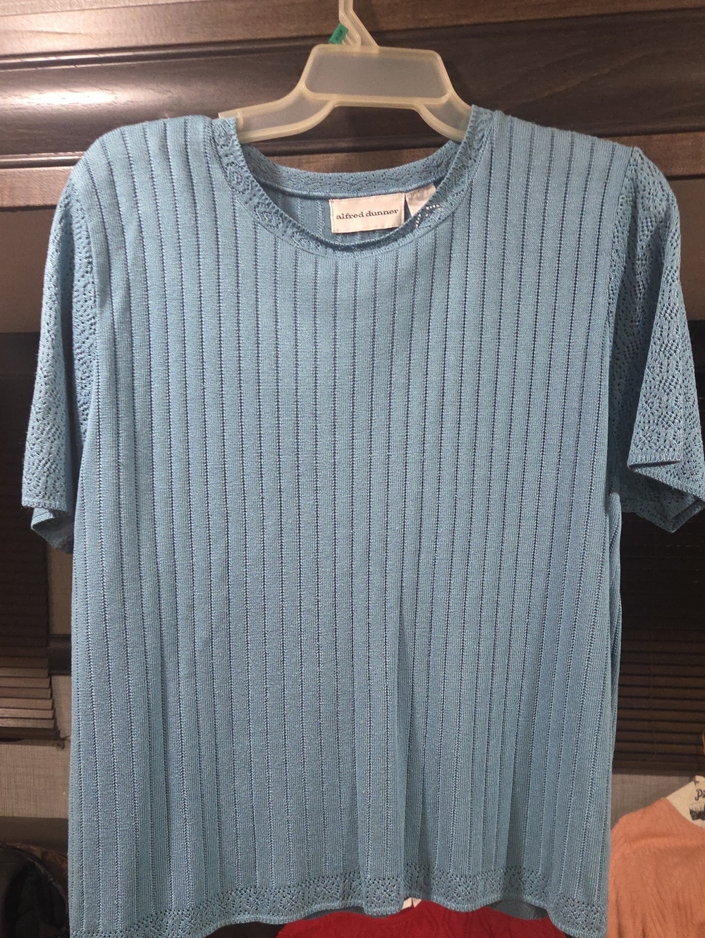 Alfred Dunner Light Blue Short-Sleeve Knit Tee